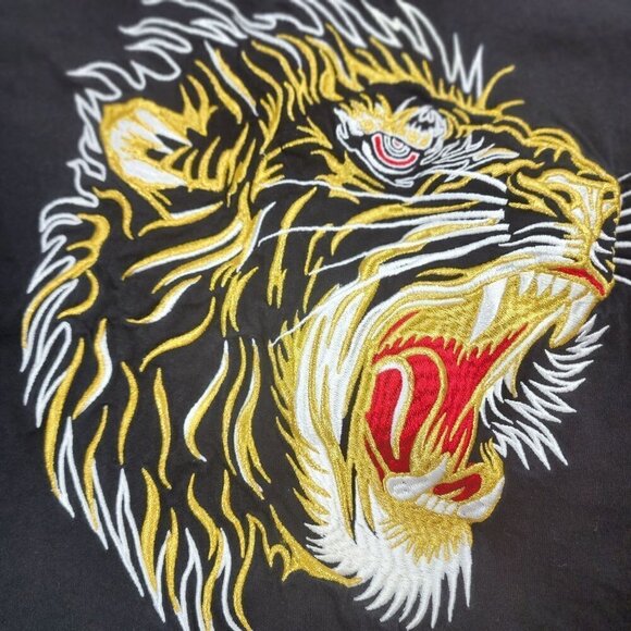 Sean John "I am King" Tiger Black Cotton T-Shirt, Men's 4XL - Picture 2 of 8
